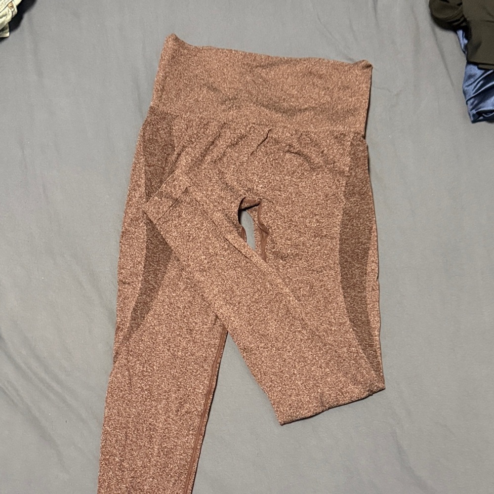 Brown High-Waisted Leggings